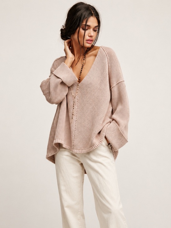Free People Sweaters - Free People La Brea V-Neck Sweater